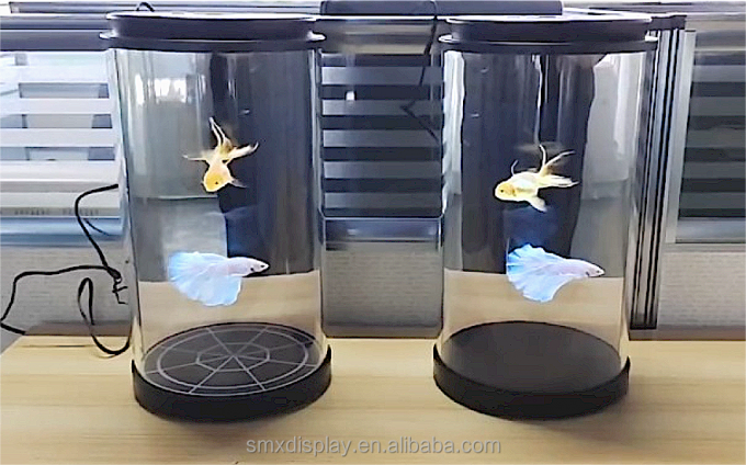 Scatola cilindrica olografica da 5.5 /21.5/75 pollici, ologramma 3D, cilindro AI interattivo per display museale 3