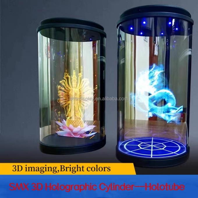 Display tecnologico 3D olografico 5,5 10,1 21,5 pollici cilindro ologramma con Ai Interactive 4