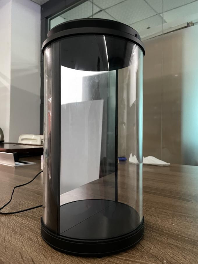 Scatola olografica 3D interattiva basata sull'IA, espositore rotondo con umano digitale da 75 pollici, Holotube, scatola di visualizzazione olografica 2