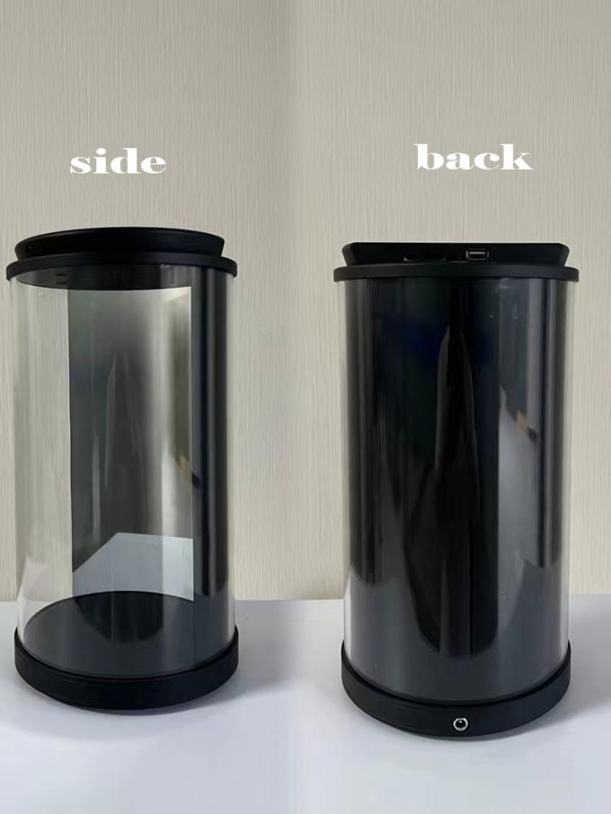 Scatola olografica 3D interattiva basata sull'IA, espositore rotondo con umano digitale da 75 pollici, Holotube, scatola di visualizzazione olografica 4