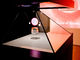 Floor Standing Hologram Pyramid Display Built-in Speakers And Led Light