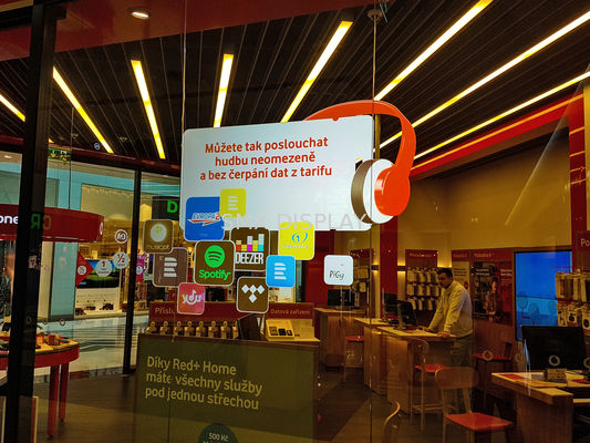 Qualità Larghezza trasparente del film di schermo della proiezione posteriore del film dell'ologramma autoadesivo 1.52m Fabbrica