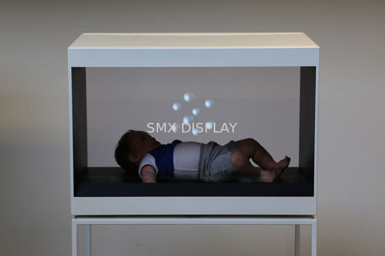 Qualità 42" vetro olografico dell'ologramma della piramide dell'esposizione della vetrina 3D di Holo per la mostra Fabbrica