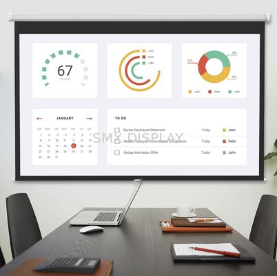 Qualità Tiri giù lo schermo manuale del proiettore con il 16:9 della serratura automatica a 120 pollici Fabbrica