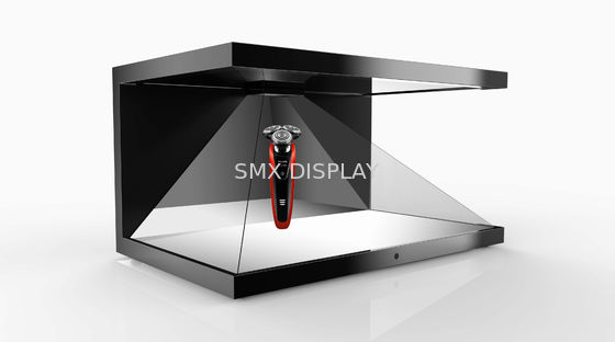 Qualità 3 lati piccola dimensione a 22 pollici della piramide da 270 gradi della vetrina olografica dell'esposizione Fabbrica