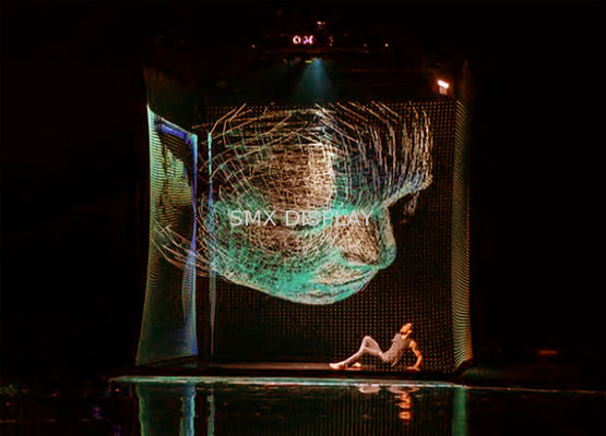 9x30m trasparente schermo a maglia olografica schermo proiettore ologramma per eventi dal vivo