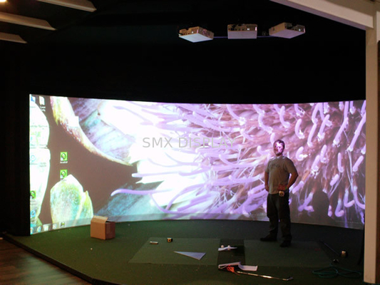 HD su misura ha curvato lo schermo di proiezione, schermo della struttura fissa 180 gradi per Flight Simulator