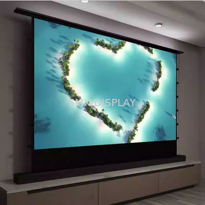 Qualità Home Theater 120 Inch UST Proiezione schermi motorizzati piano ascendente proiettore schermo 4k CLR CBSP Fabbrica