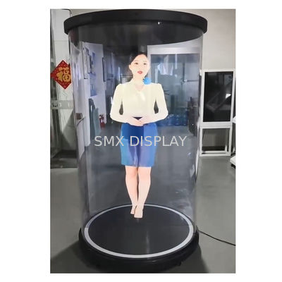 Display olotubo 3D basato su AI interattivo da 75 pollici Digital Holographic Human Round Stand