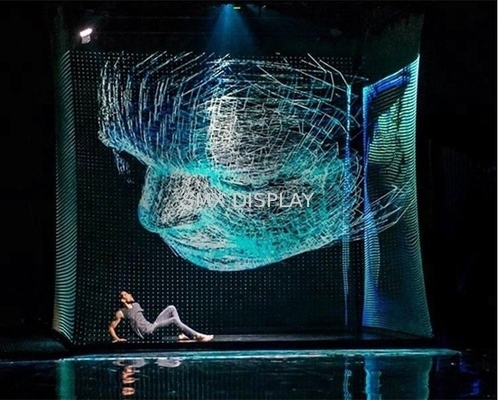 Schermo di proiezione olografico 3D di lunghezza 50m Holoflex trasparente