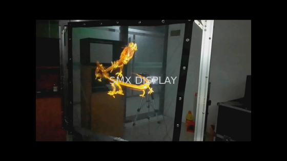lunghezza del proiettore 30m di 3D Holo Gauze Holographic Screen Transparent Mesh