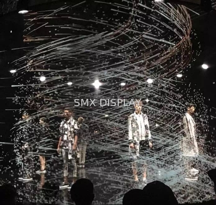 Poliammide a prova di fuoco Mesh Screen Motorized High Transparency olografico