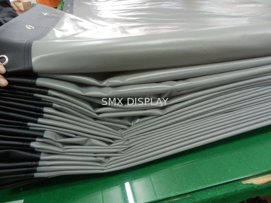 qualità L'argento il bianco/3D/parte posteriore flessibili munisce di occhielli lo schermo di proiezione con gli occhielli intorno Fabbrica