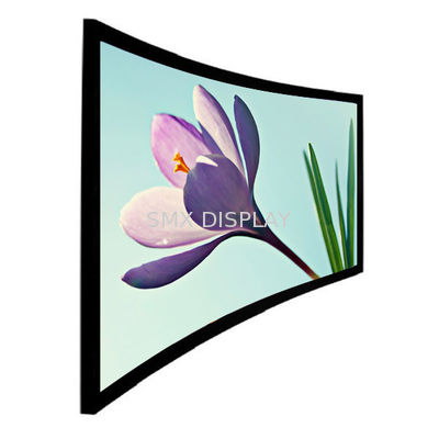 Qualità 180" HD flessibile bianco/Grey ha curvato lo schermo di proiezione con il tessuto di luminosità del nastro per gli eventi Fabbrica